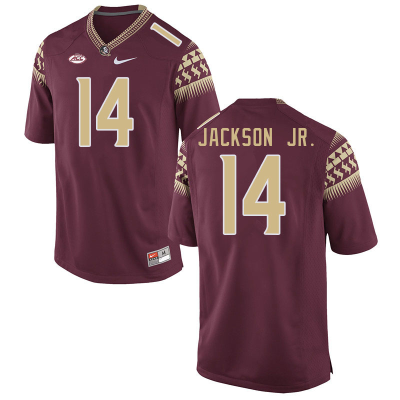Men #14 Darrell Jackson Jr. Florida State Seminoles College Football Jerseys Stitched-Garnet - Click Image to Close